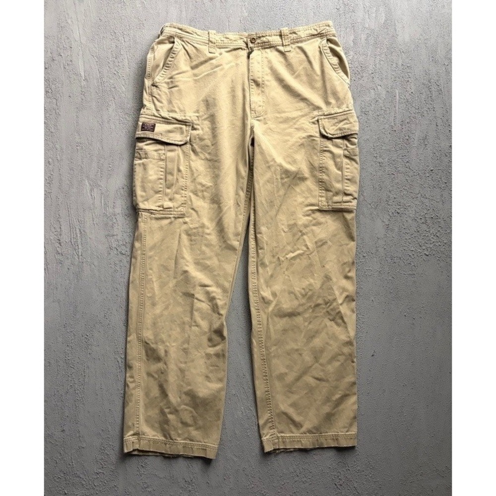 Vintage Abercrombie & Fitch Cargo Pants 36x32 Beige 2000s Y2K